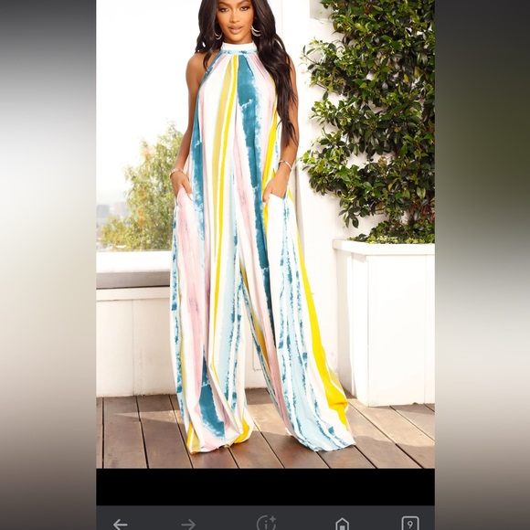 NWT fashion nova Maldives printed jumpsuit - Picture 2 of 7